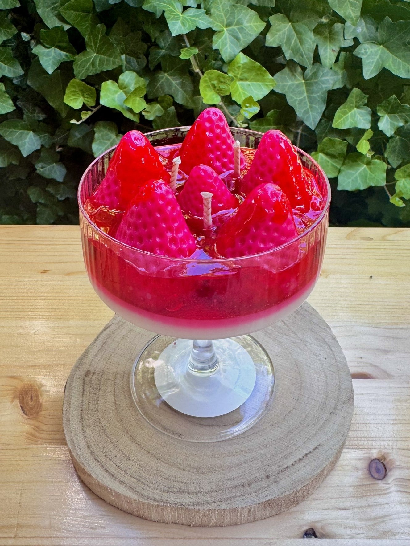 Lumânare Strawberry Panna cotta