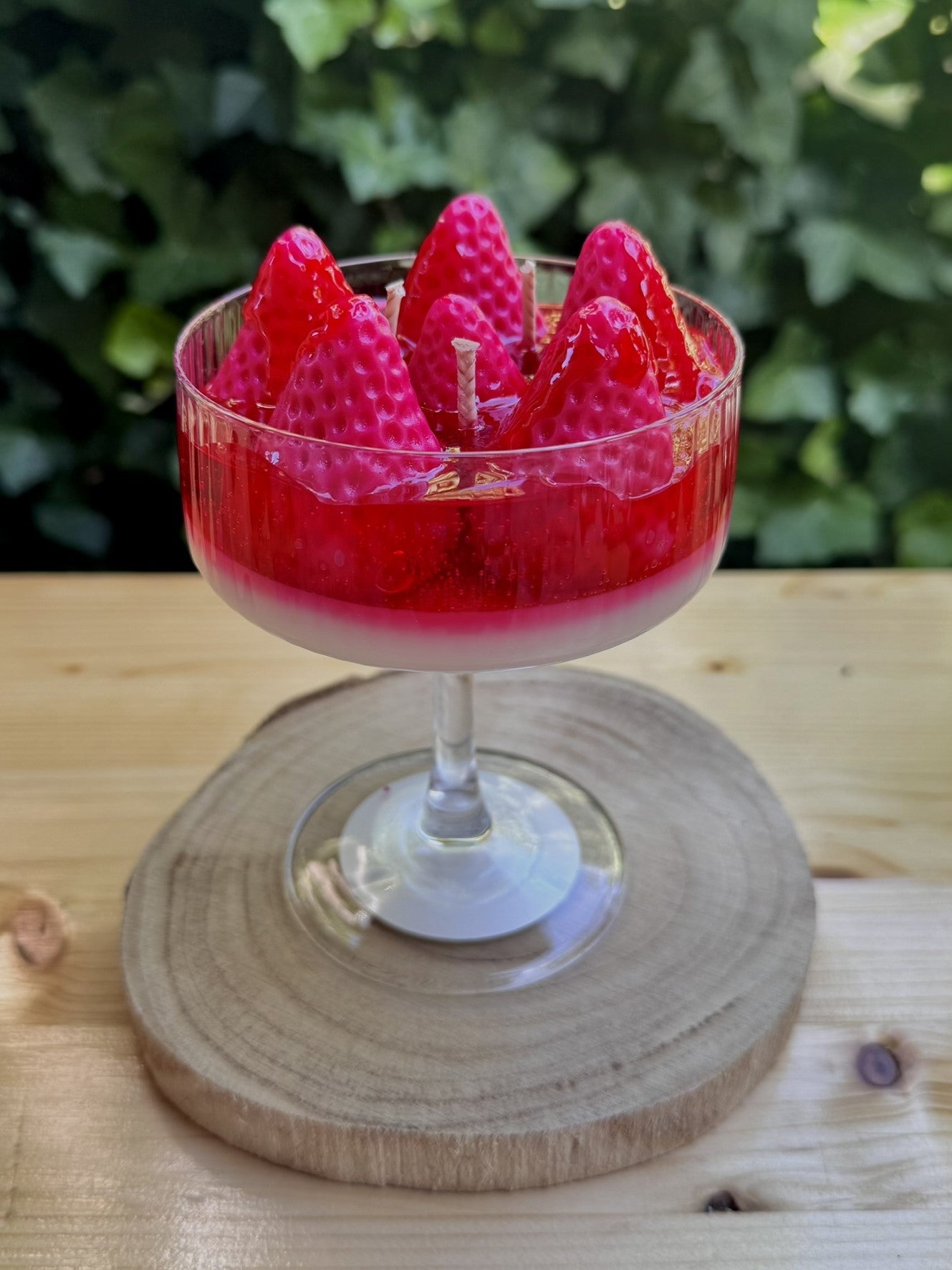 Lumânare Strawberry Panna cotta